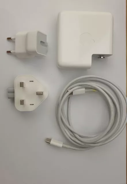 Genuine Apple 61W USB-C Macbook Pro & Air Power Adapter Charger With Cable A1947