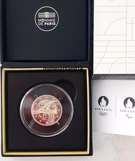 2 EUROS FRANCE 2024 Jeux Olympiques Paris Tour Eiffel COLOR PROOF. 87.