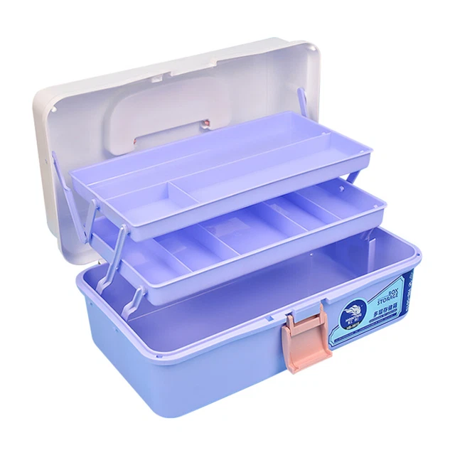 Gran caja de almacenamiento de triple capa Nail Art Kit Art Supplies contenedor de almacenamiento