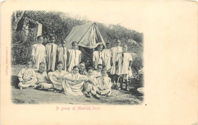 Morocco "A Group Of Moorish Boys" Pre-07 Postcard