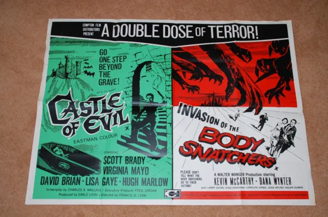 Castle Of Evil / Invasion Of The Body Snatchers (1966/56) - Orig. Uk Quad Poster