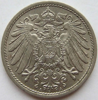 Pièce de Monnaie Reich Allemand Empire 10 Pfennig 1908 A En Uncirculated