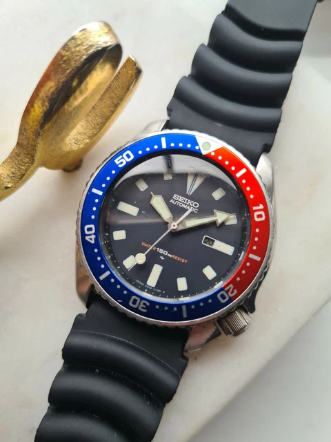 MONTRE VINTAGE 1985 PEPSI SEIKO Diver, AUTO 150M 4205-015V Collectionneurs  Années 80 EUR 113,44 - PicClick FR