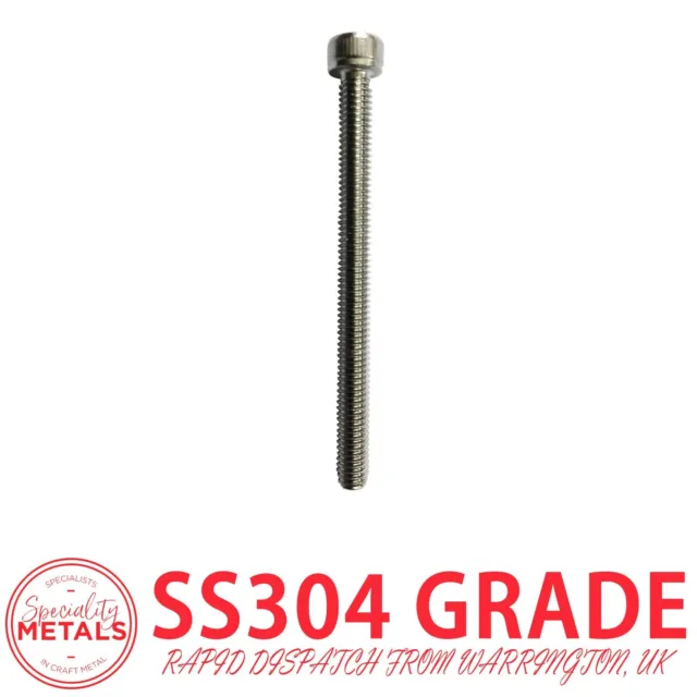 M4 (4mm) x 60mm Allen Key Cap Socket Screw Hex Head | A2 Grade Stainless Steel