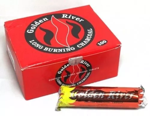 40 Carboncini Golden River Narghile' Melassa Tabacco Incenso