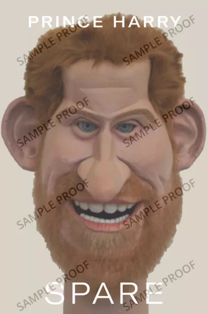 Prince Harry Spare Spoof Book Cover Sticker - Joke Gift - BOOK NOT INCLUDED