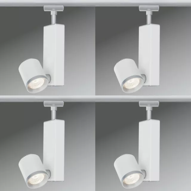 4er Set Paulmann 95210 Urail Spot Tecled II 1x6,5W Chrome Mat/Blanc 230V Métal