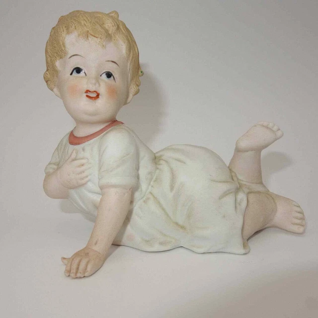 Vintage Porcelain Ceramic Piano Baby Hand Painted #7534 Andrea By Sadek Japan