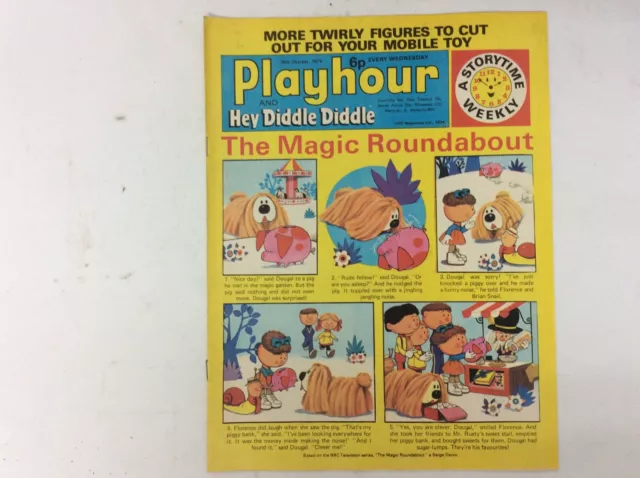 Playhour and Hey Diddle Diddle kids comic 26th October 1974 IPC magazines