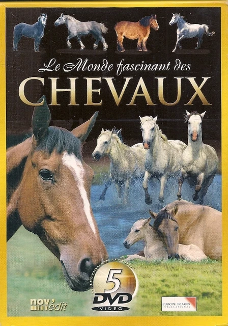 Coffret 5 Dvd Zone 2 Documentaire--Le Monde Fascinant Des Chevaux