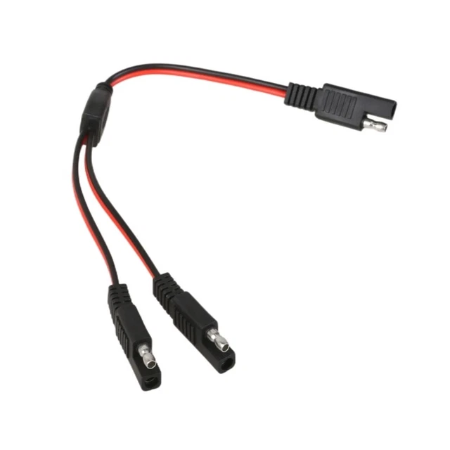 Splitter Cavo SAE A Y 18AWG | Adattatore 1 A 2 Connettori | Prolunga Per Batteria Auto E Pannelli Solari | 30cm - 2