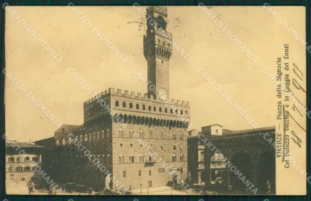 Firenze Città Piazza della Signoria cartolina XB4409