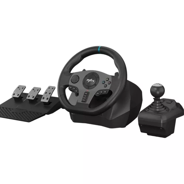 PXN-V9 Racing Gaming Steering Wheel Pedals Set Driving Simulator for Xbox PC
