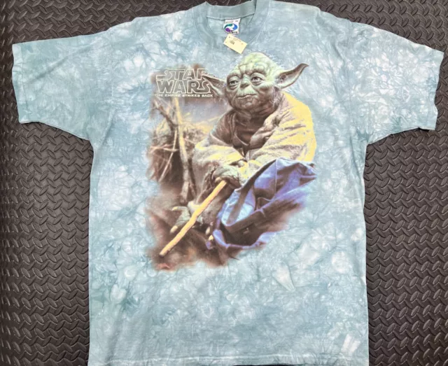 Liquid Blue Yoda Tie-Dye TSHIRT XL 1997 Star Wars Empire Strikes Back NEW RARE!!