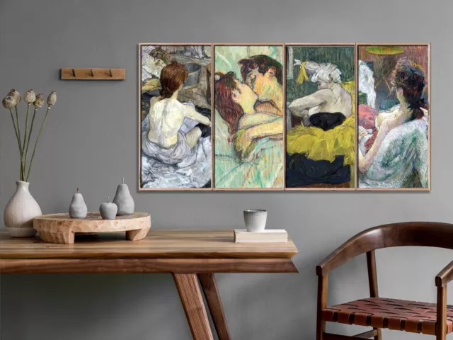 Henri-de-Toulouse-Lautrec, Polyptych canvas print  wall framed or print only 2