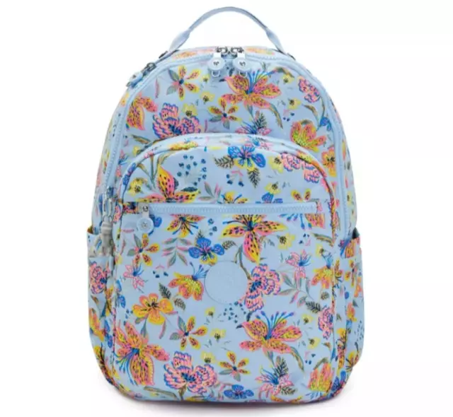 Kipling Seoul Large Printed 15" Laptop Backpack Wild Flowers KI0451 X91