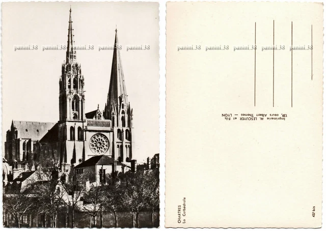 RARE!! Postcard CPA "LA CATHEDRALE" postcard, postcard CHARTRES