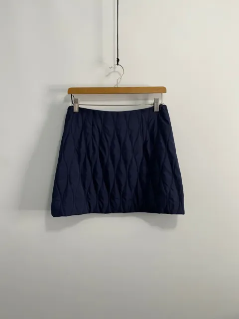Top Shop Navy Blue Quilted Skirt Size 6