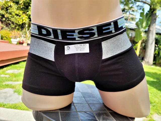 Vintage circa 2005 DIESEL Black Thunderpants Promo Boxer Brief Trunk MEDIUM DI-3