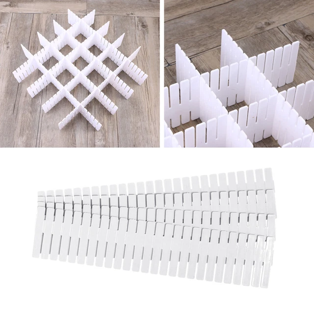 8 PCS Séparateurs De Tiroirs En Grille Diviseurs Chaussettes
