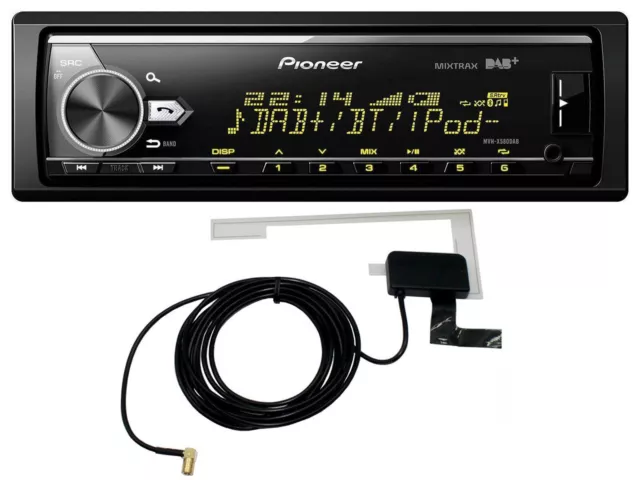 Pioneer MVH-X580DAB MP3-Autoradio DAB Bluetooth USB iPod AUX-IN inkl. DAB-Antenn