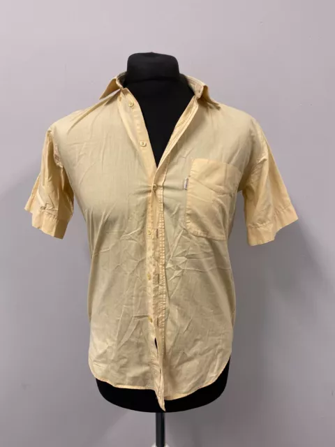 Vintage Carrera Chemisette Homme Gr. S Made IN Italy Chemise Décontractée 13214