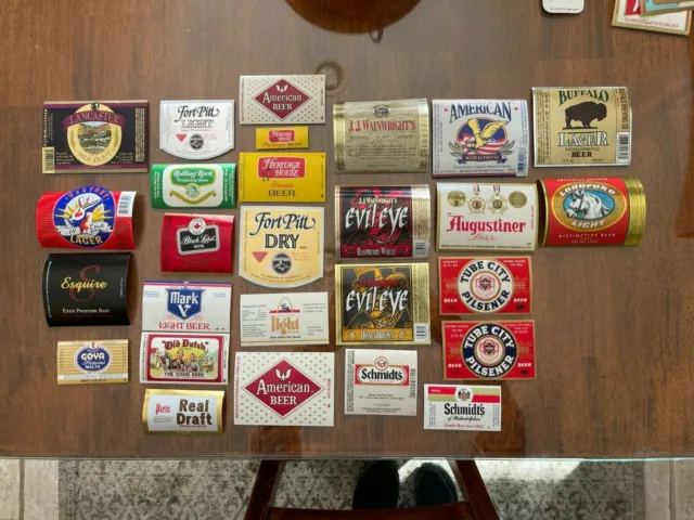 Lot of 26 Vintage Pennsylvania Brewery Beer Labels
