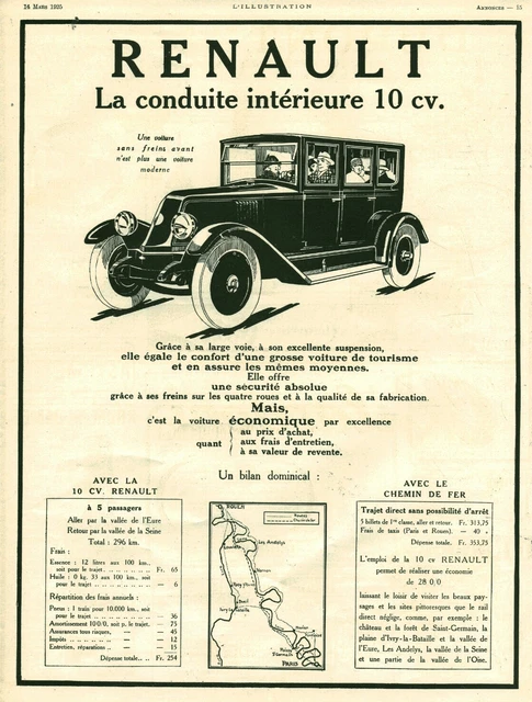 1925 Renault 10 hp Vintage Automobile Car Advertisement
