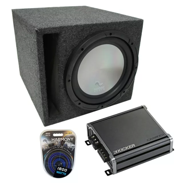 Universal Car Stereo Slotted S Port Single 15" Harmony A152 Sub Box & CXA800.1