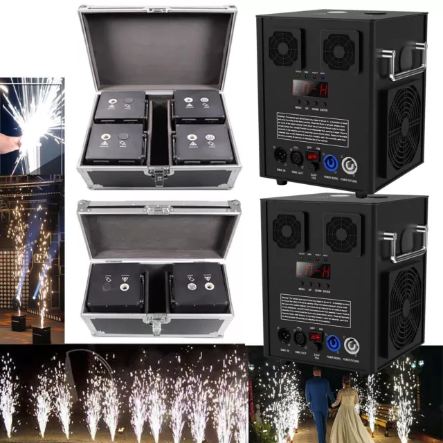 750W Spark Machine Sparkular Funkenmaschine DMX Ostern DJ Bühneneffekt Set Disco