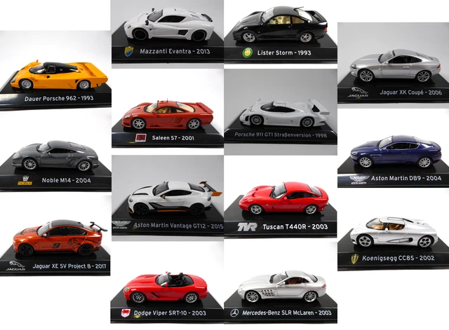 Lot de 14 Voitures de Sport 1/43 IXO Supercars Diecast Model car SL18