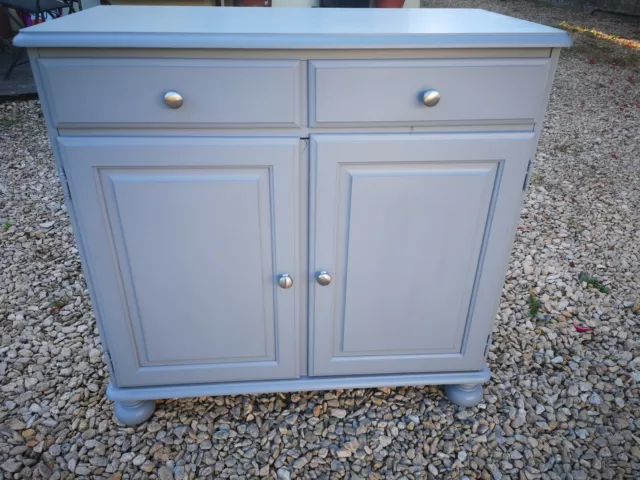 Ducal Two Drawer Painted Lightly Distressed Sideboard In Manor House Grey F&Ball