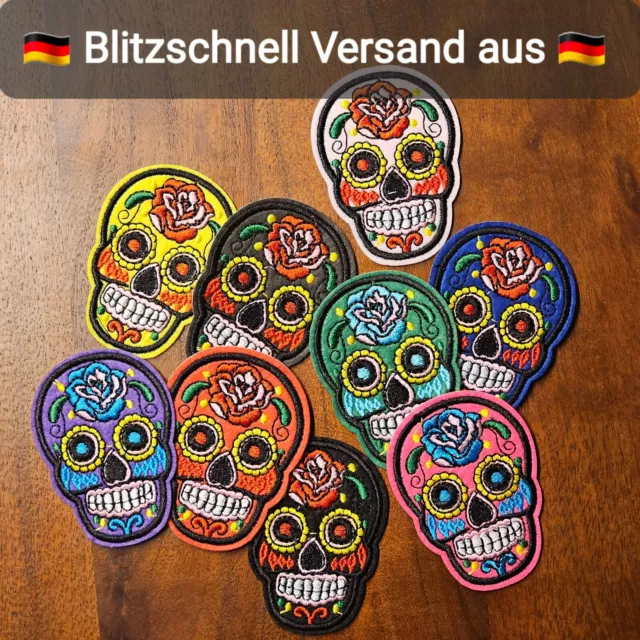 Flicken zum Aufbügeln Bügelflicken Aufbügler Schädel Patches Aufbügelflicke