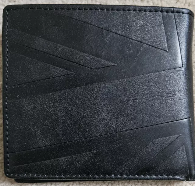 MEN'S BLACK UNION Jack Style Wallet Matalan Used Excellent Condition £2 ...