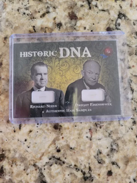 2022 Historic Autographs DNA Richard Nixon Dwight Eisenhower hair relic card ID2