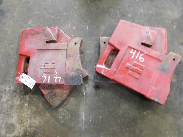 IH Tractor, Front suitcase weights Part #383393R1, x4 Tag #416outs IH Tractor, Front suitcase weights Part #383393R1, x4 Tag #416outs