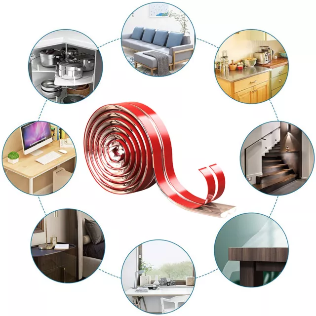 Transparent Furniture Guard Home Baby Anti-collision Protection Strip (10MM*1M)