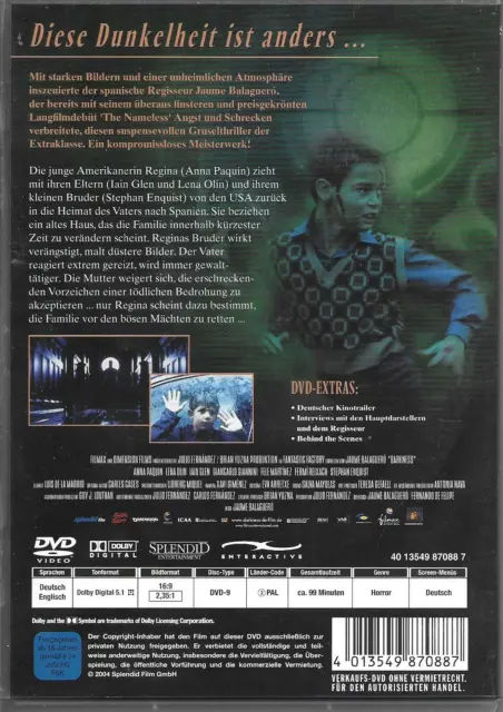 DARKNESS (VERSION NON coupée) - DVD Anna Paquin, Giancarlo Giannini ...