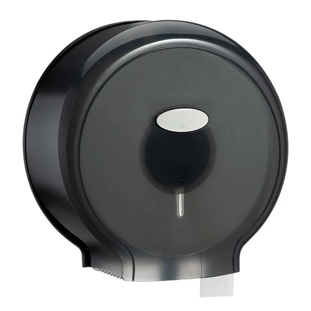 Transparent Black Jumbo Toilet Paper Roll Dispenser Punch Free Waterproof BG