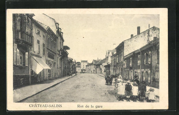 CPA Chateau-Salins, Rue de la gare