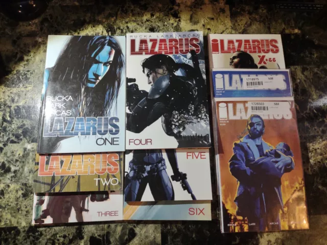 Lazarus Vol 1 2 3 4 5 6 & X+66 TPB Graphic Novel LOT Greg Rucka IMAGE COMICS