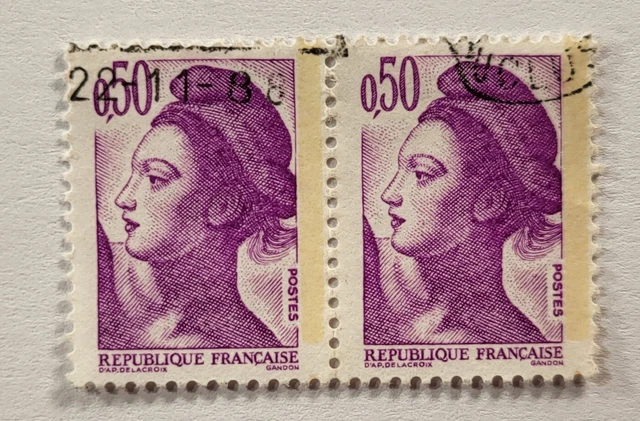 Timbre France Oblitéré 25c Bleu Type I – 1901, Cachet à La Main, Bon état