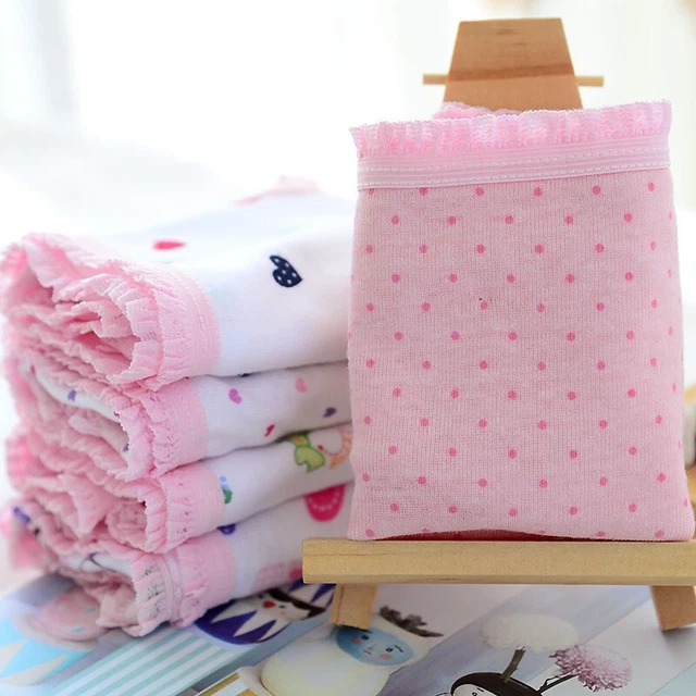 6 pz. mutandine bambini bambine stampate pantofole lingerie boxer list morbide
