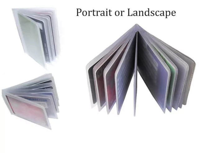 Replacement Credit Card Sleeve Inserts Portrait / Landscape All Sizes- 6, 12, 20