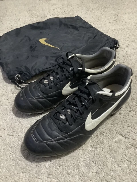 NIKE TIEMPO LEGEND Air Zoom FG Football Boots Black White Mens 10