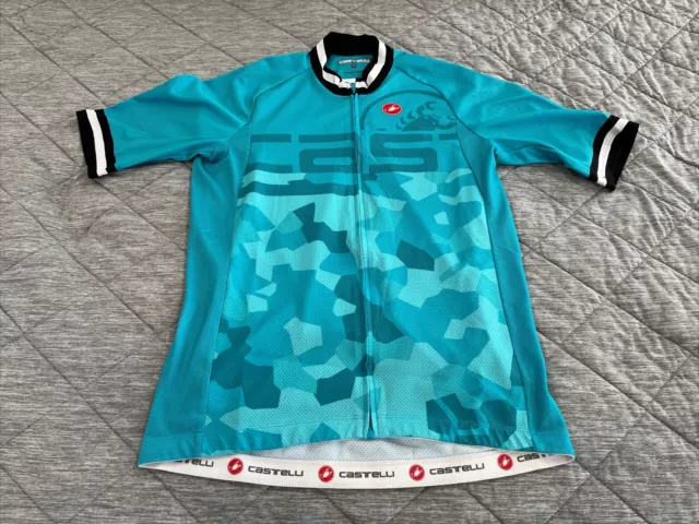 Castelli Attacco Ltd. Edition Teal Blue Road Cycling Jersey - Worn Once - Medium