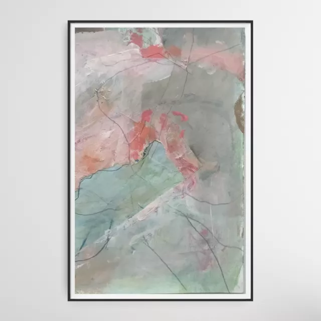 Original Abstract Collage Painting