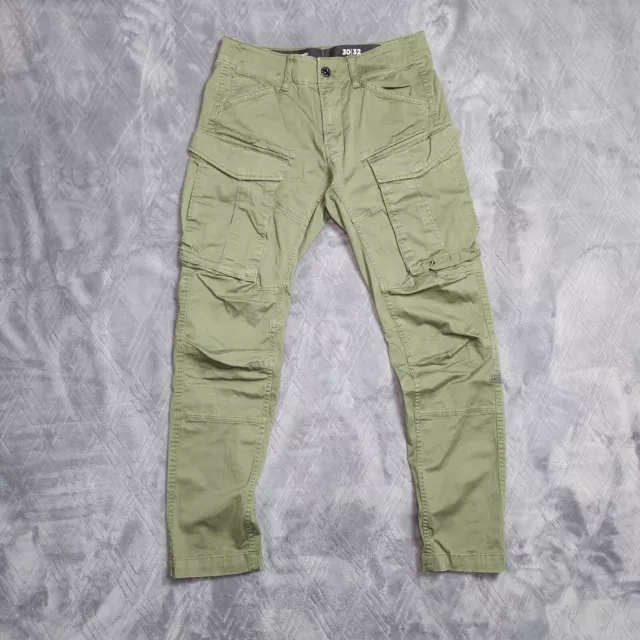 G Star Raw Pants MENS 30x32 3d Cargo Straight Leg Modern Low Rise Green