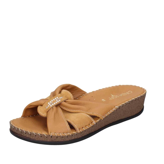 Chaussures pour Femmes CINZIA SOFT 41 Ue Sandales Brun Cuir en Daim BD354-41