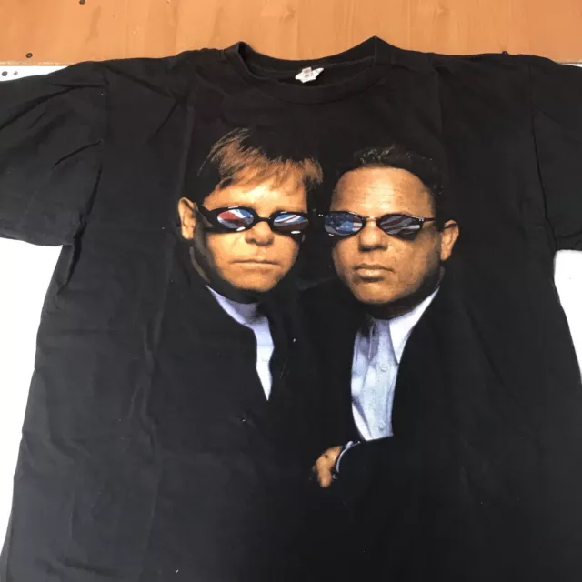 Vintage Black Elton John Billy Joel Summer of 94 Graphic Tour Shirt Size XL